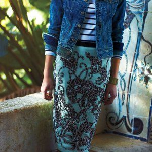 Anthropologie Moulinette Soeurs Fable Pencil Skirt HTF